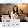 WLAN Steckdosenleiste Überspannungsschutz Smart 4 USB-Anschlüsse Stecker Sprachgesteuert