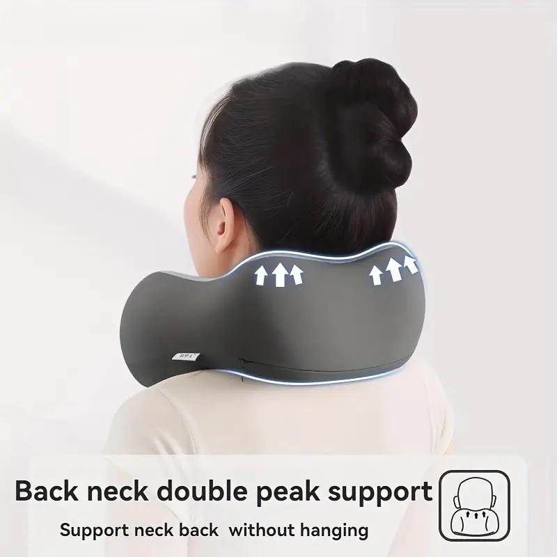 Portable Neck Pillow for Travel & Home Use Ergonomic Cervical Support Easy Storage Comfortable Sleep Slow Rebound Lightweight