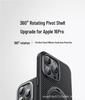 Apple 16 Pro Max Carbon Fiber Magnetic Case with Double Ring & 360° Rotating Stand