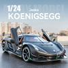 1/24 K0enigsegg Jesko Supercar Alloy Diecast Car Model Metal Fast and Furious Sound Light Pull Back Kid Toy Gift Collect Ornamen