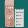 Pediküre- und Maniküre-Werkzeugset, tragbares Nagelknipser-Set mit Nagelfeile-Trimmer, Augenbrauen-Trimmer-Clip