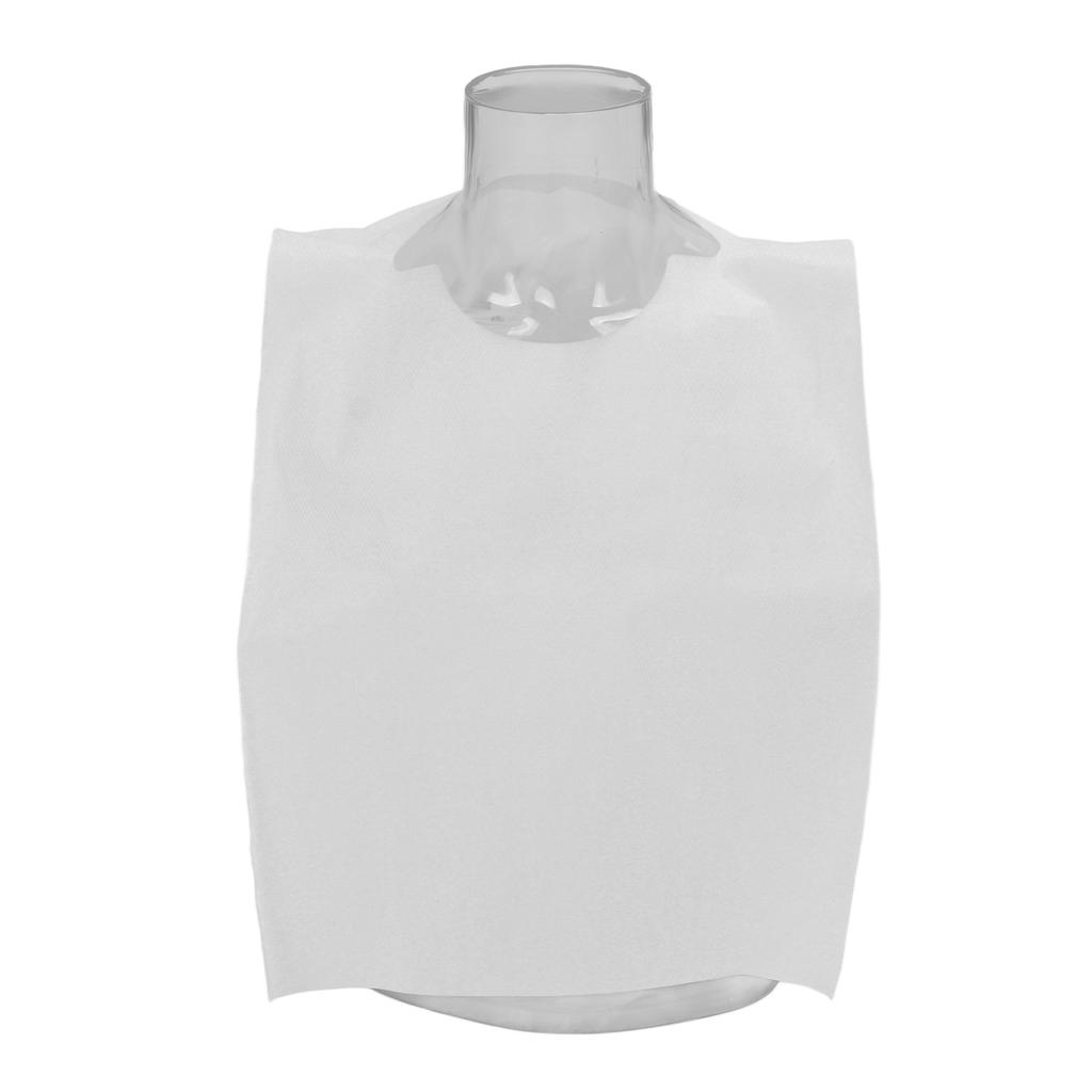 100pcs Disposable Adult Bib Waterproof Restaurant Beauty Salon Dental Bib for Elderly 15.7 X 23.6 Inch White