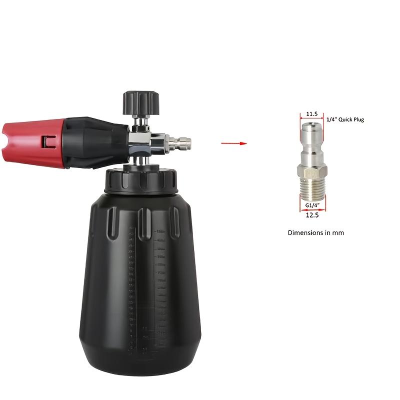 

Aluminum Foam Lance for High Pressure Washer, 1/4 Quick Connect, 33.83oz Snow Foam Bottle, Adjustable Nozzle for Car Deep Clean