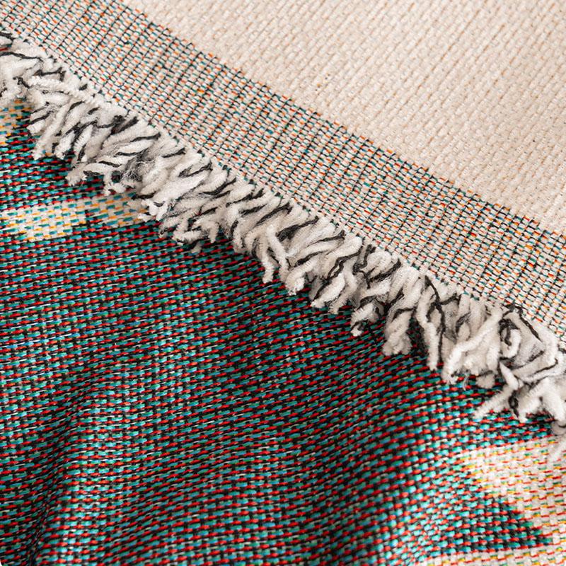 Bohemian Striped Printed Sofa Towel Multifunctional Chenille Knee Blanket for Home Office All-Inclusive Easy-Care Couch Covers