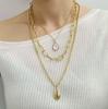 Necklace for Women Bohemian Wind Ins Multi-layer Combination Simple Moon Necklace Women Sweater Chain Beautiful Elegant Necklace for Her
