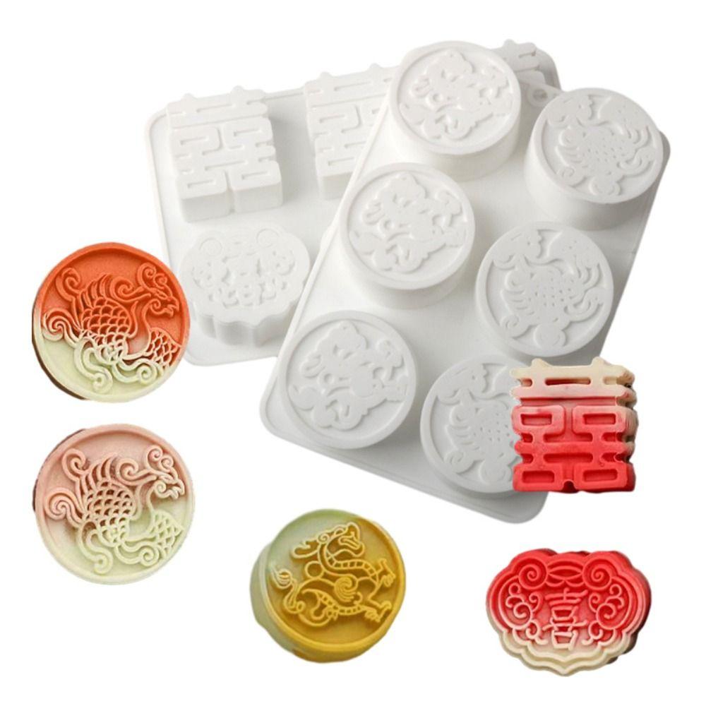Chinese Style 3D Pudding Mold Silicone Chocolate Mold BPA Free Mousse Mould  Wedding Pastry