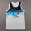 Kinder Timberwolves #5 Edwards City Edition Weiß Basketballtrikot