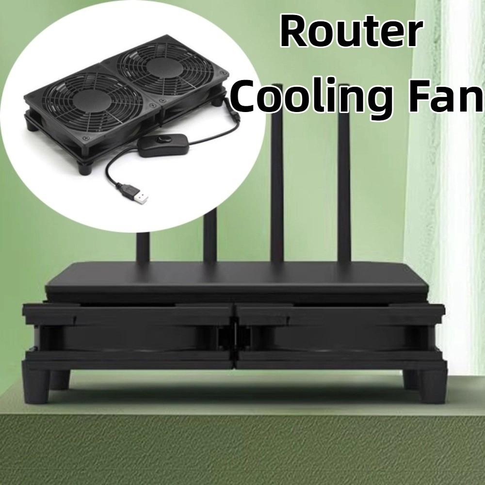Dual Fans Router Cooling Stand DC 5V USB Radiator Base USB Powered Router Cooling Fan  PC Cooling