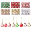 144/24pcs Mini Electroplated Christmas Balls Set Xmas Tree Pendant Christmas Ball Hanging Ornament for New Year Party Home Decor