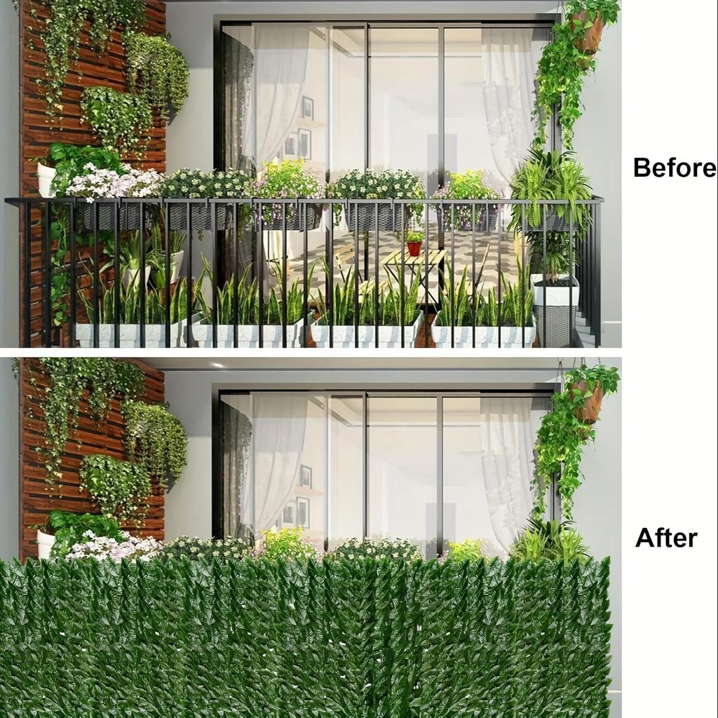 1pc/3m*1m Artificial Evergreen Ivy Privacy Fence Screen Vine Leaf Panel, Suitable for Artificial Green Wall, Outdoor Garden, Courtyard DecorationC