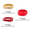 Salircon 3 Style Punk Red Acrylic Resin Chunky Bangles Women On Hand 2026 New Geometric Wide Metal Bracelets Aesthetic Jewelry