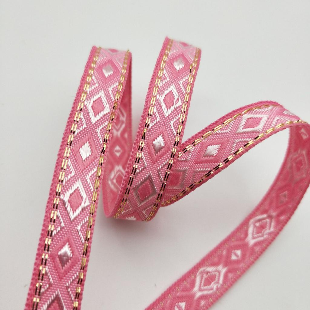 1.2Cm Romby Taśma Koronkowa Akcesoria DIY Podszywanie Ze Wstawkami Bocznymi Taśma Żakardowa