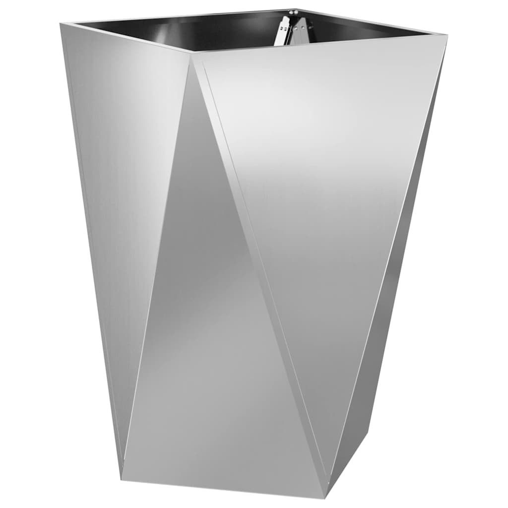 Plant Pot Silver 50 X 50 X 75 Cm Galvanized Steel