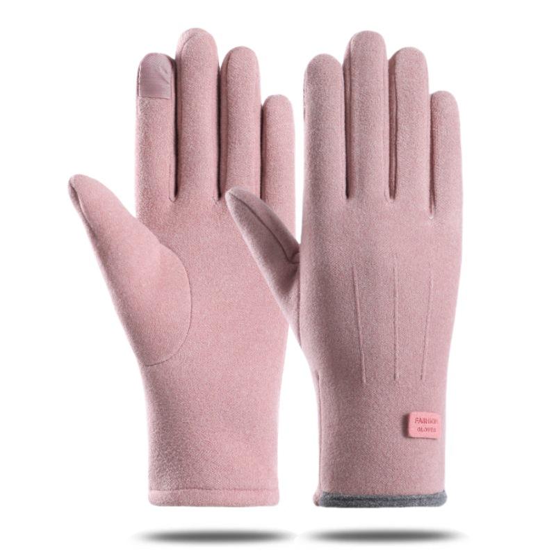 

Qiude бархатные перчатки, холодостойкие бархатные велосипедные перчатки, ветрозащитные перчатки для сенсорных экранов, теплые перчатки для мужчин и женщин One size