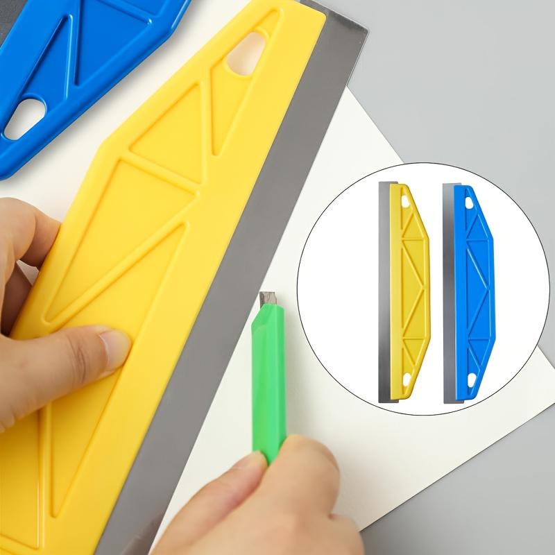 Protector de Coluri Galben Heavy-Duty Profesional de 12 Inch cu Mâner Ergonomic și Margine - Instrument Durabil din Plastic/Metal pentru Vopsirea Pereților