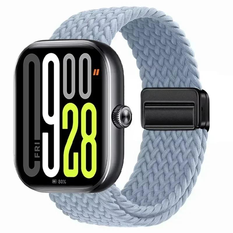 Magnetic Loop for Xiaomi Redmi Watch 4 5 Strap Adjustable Braided Sport Nylon Replacement bracelet for Miband 8 pro/9 pro band
