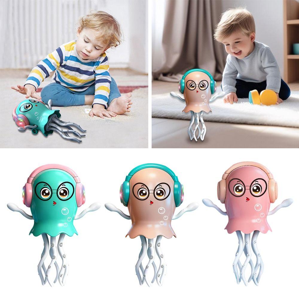 Magic Inertia Dancing Octopus Toy Crawling Dancing Automatic Obstacle Sensor Auto-Dance Octopus Toys Clockwork