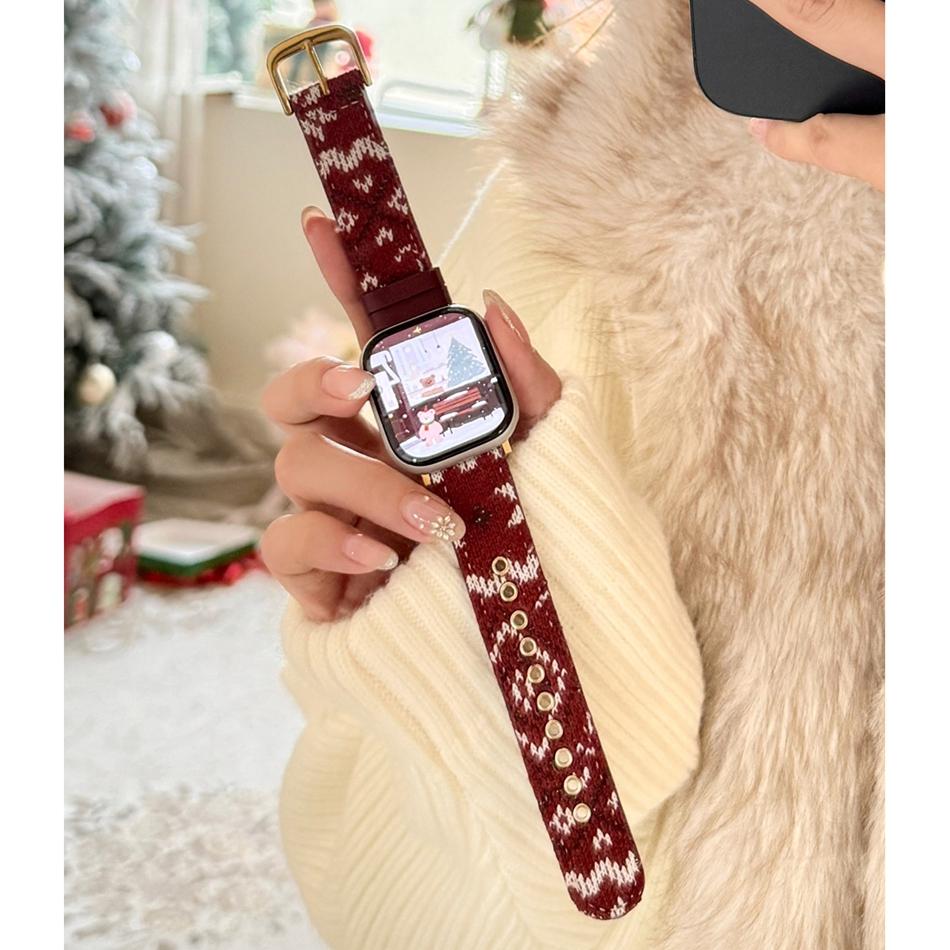 

Bohemia Boho Woolen Leather Bracelet For Apple Watch Band S11/10/9/8/7/6/5/Ultra iWatch Strap 49/46/45/44/42/41/40/38mm Casual 38 40 41(S11 10)42MM