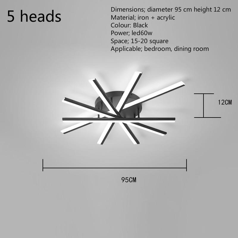 Modern LED Ceiling Lamp Home Dining Living Room Bedroom Decoration Long Head Acrylic Strip Light Kitchen Chandelier Fixtures