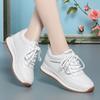Women Running Autumn Winter Plush Velvet Cotton Soft Leather Shoes Fashion Breathable Lace-Up Solid Casual Sneakers