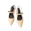 Spring New Flat-bottomed Bag Head Sandals Soft Leather One-pedal Pointed Head Shallow Mouth Versatile Cool Single Shoes Women's Shoes