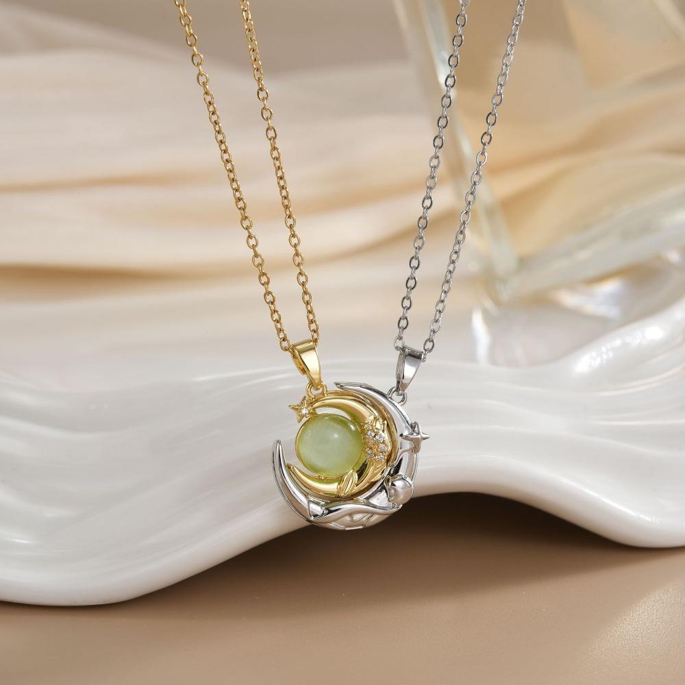 Magnetische Sonne Mond Partner Halskette Modisch Vielseitig Hochwertiges Geschenk für Beste Freunde Liebhaber