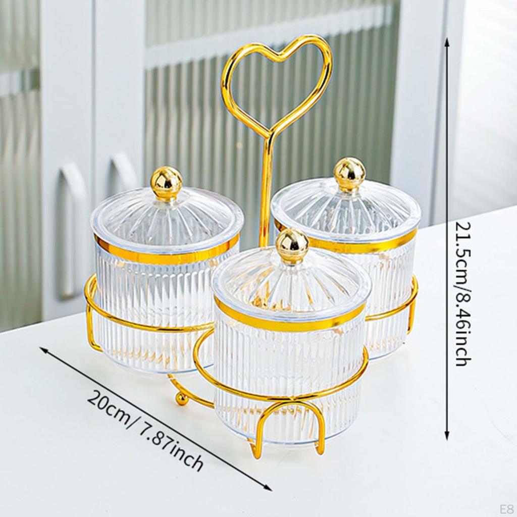 Food Storage Jar Nut and Candy Serving Tray Easy To Refill Multi Compartments Platter Nordic Dried