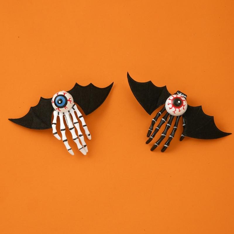 Halloween Skull Hands Hair Clip Hairpins Cosplay Costume Decorative Skeleton Hair Pins Clips Barrettes for Women Girls
