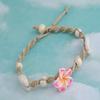 Fashion Shell Anklet Bracelets Beaded Foot Chain Boho Sea Beach Flower Foot Ankle Bracelet for Women and Teen Girls