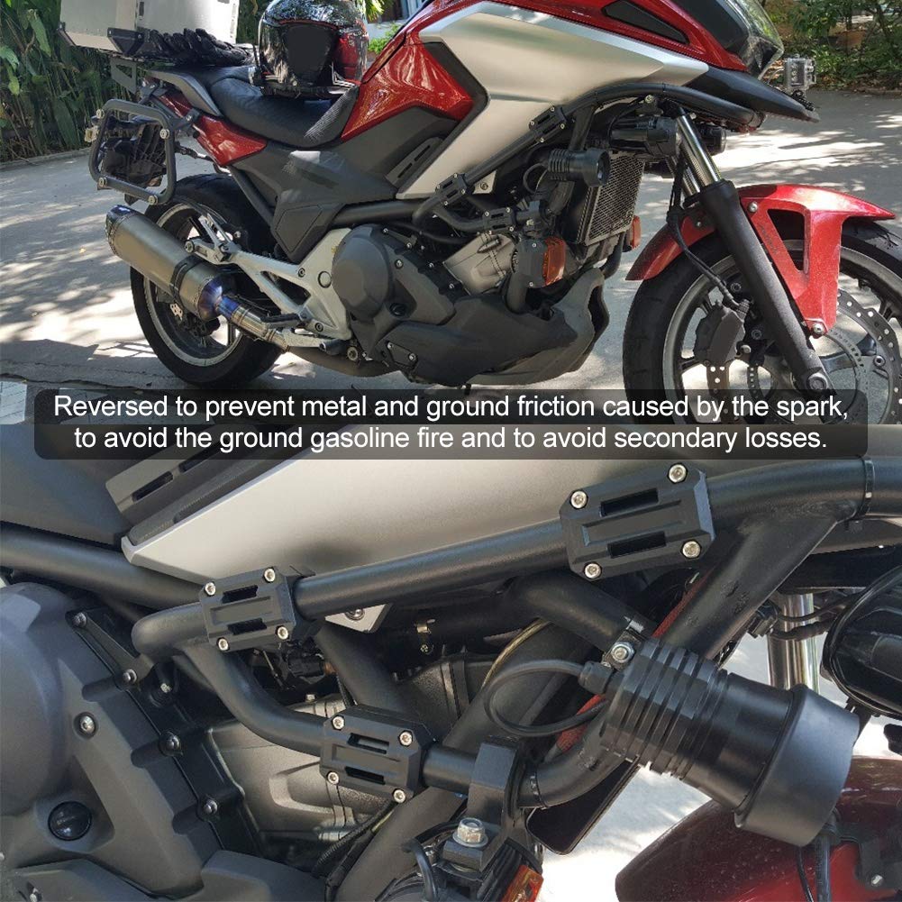 Clyfanesy Motorcycle Bumper Decoration Block Abrasion Resistant Scratch Resistant Universal Motorcycle Bumper Decoration Block