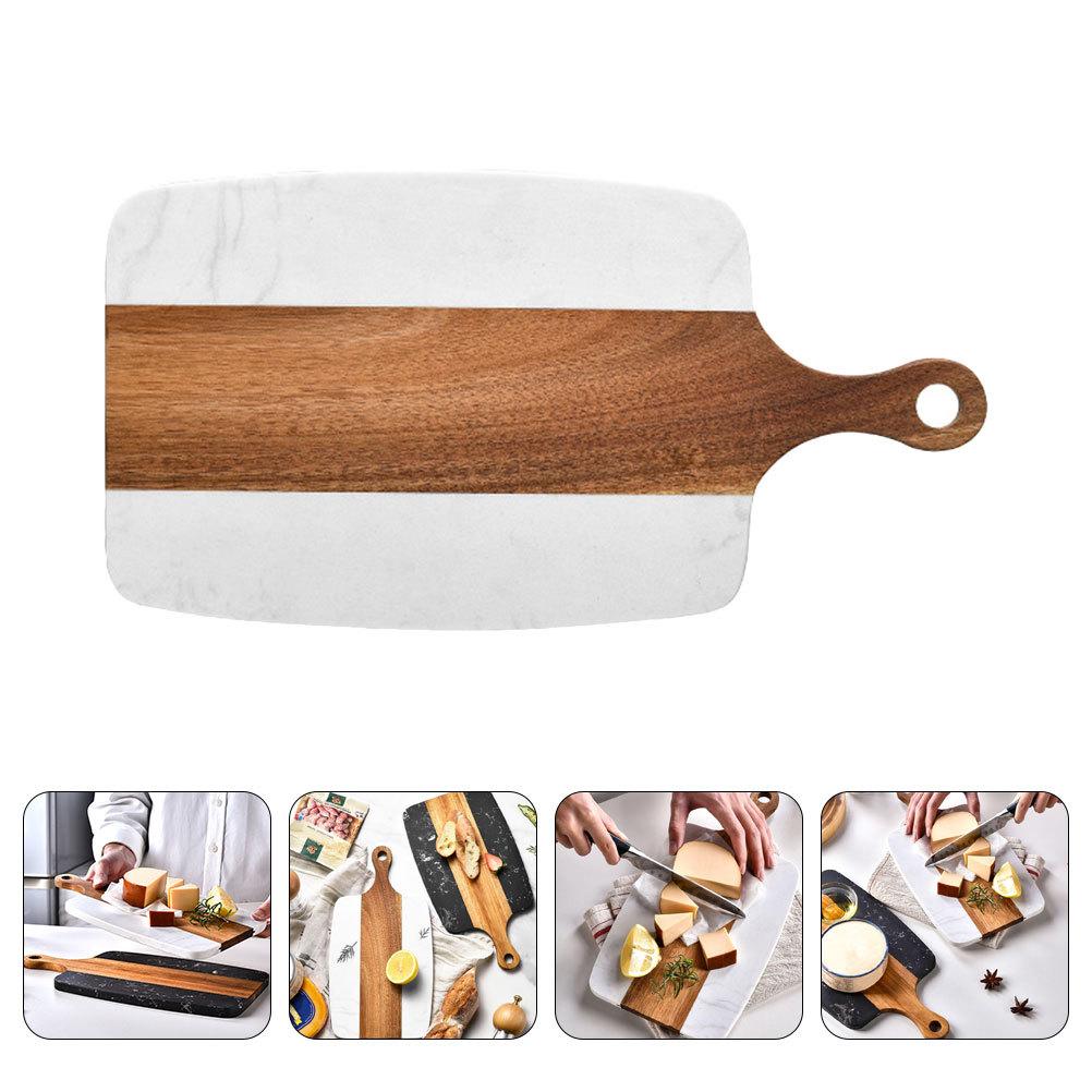 Wood Marble Composite Cutting Board Kitchen Household Meat Fruit Vegetable Cutting Board Portable Nondeformable Nonslip