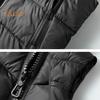 Men Waistcoat Stand Collar Sleeveless Zipper Placket Vest Coat with Side Pockets Solid Color Thickened Vest Jacket