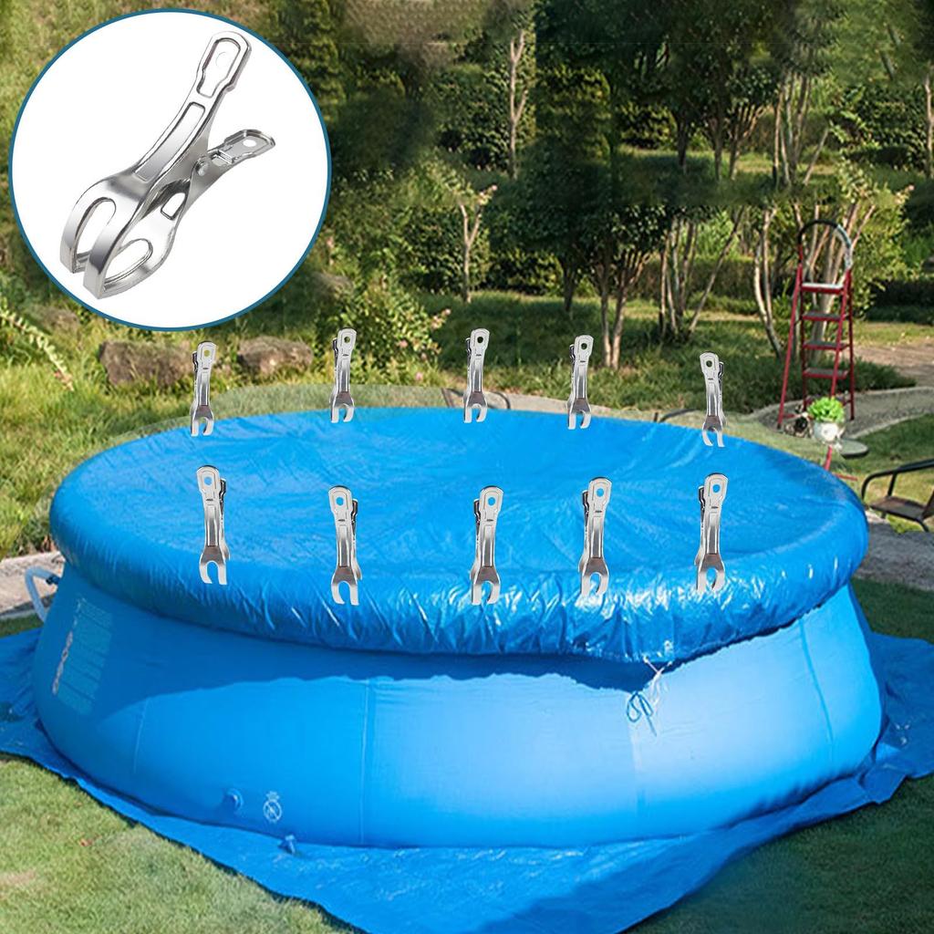 30Pieces Multipurpose Pool Cover Clip Portable Sturdy Windproof Clamps for Above Ground Pools and Beach Towels Use