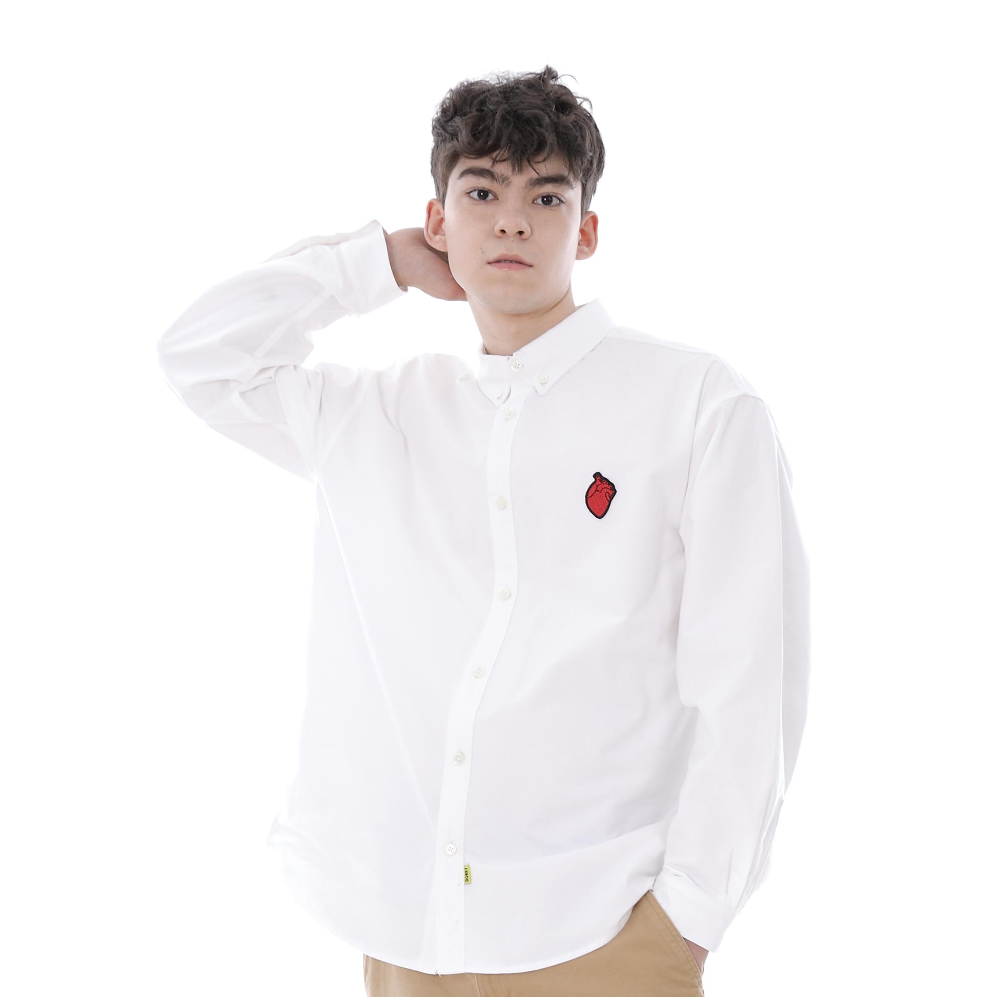 Dolki Small Heart Oxford Oversized Shirt White L