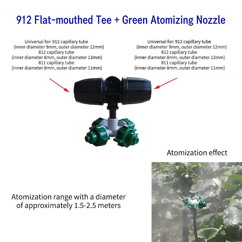 Hanging Misting Nozzle Fog Nozzle Hanging Anti Drip Misting Sprinkler Kits For 8/11 Hoses Mist Water Sprayer