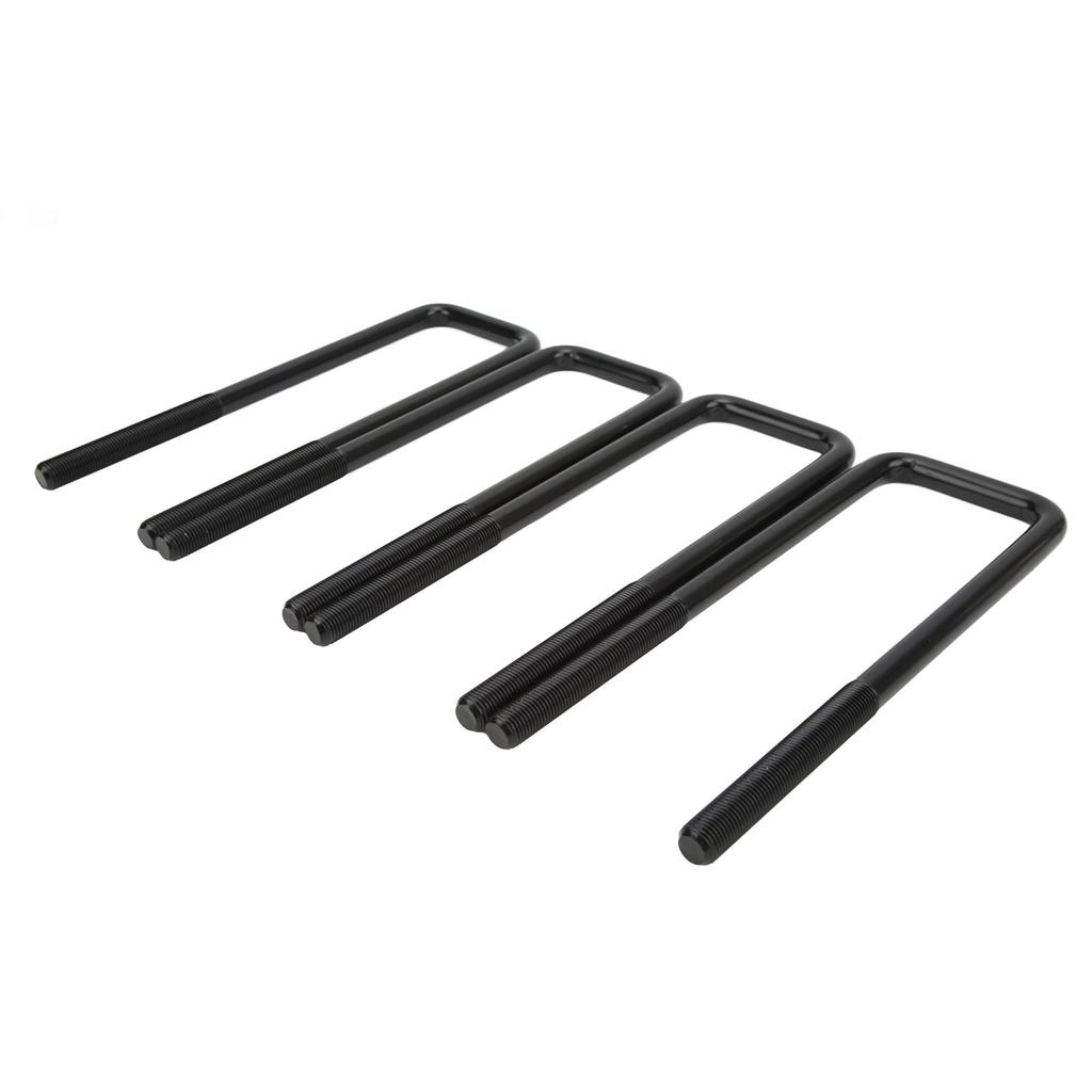 10in Black Steel Rear Axle U Bolts Heavy Duty Square Bend U Bolts Replacement for Silverado 1500