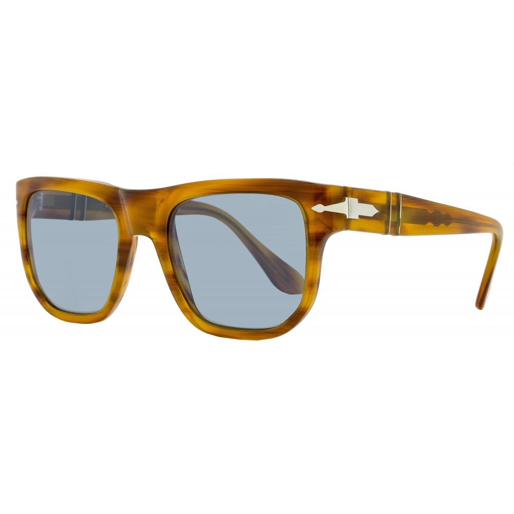 

Persol Unisex Square Sunglasses Po3306s 960 56 Striped Brown 52mm 960 56
