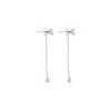 Korean Front And Back Simple Two wear Delicate Zircon Earrings Stud Earrings Jewelry Long Tassel