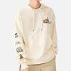 Li-Ning Skateboard Series Fun Pattern Print Loose Pullover Hoodie Men Tops Off-White AWDS177-3
