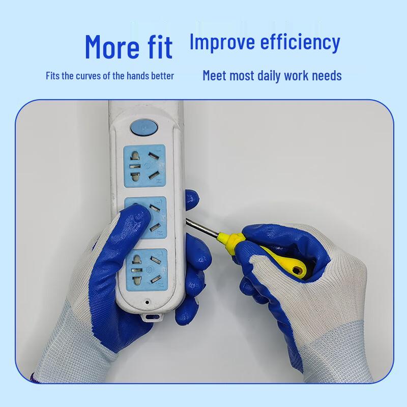 Jinsu Nitrile Half-Coated Work Gloves