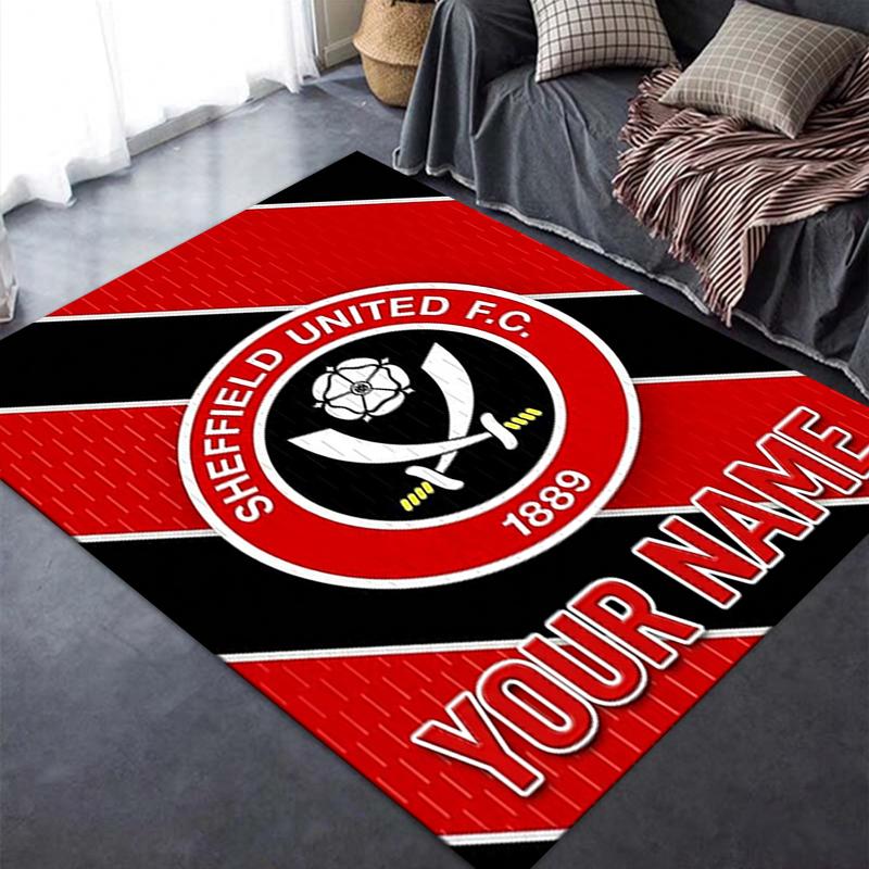 Custom Name Sheffield United FC Carpet Rug for Living Room Bedroom Home Sofa Decoration,Kids play Non-slip Floor Mat