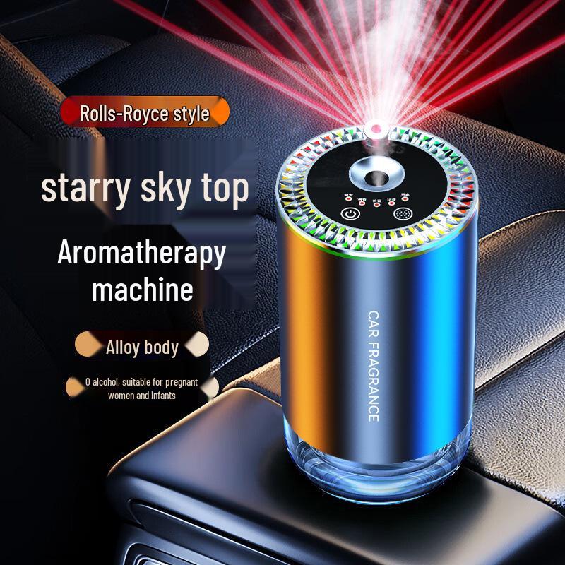 Aluminum Car Perfume Diffuser with Automatic Spray & Star Roof Atmosphere Light