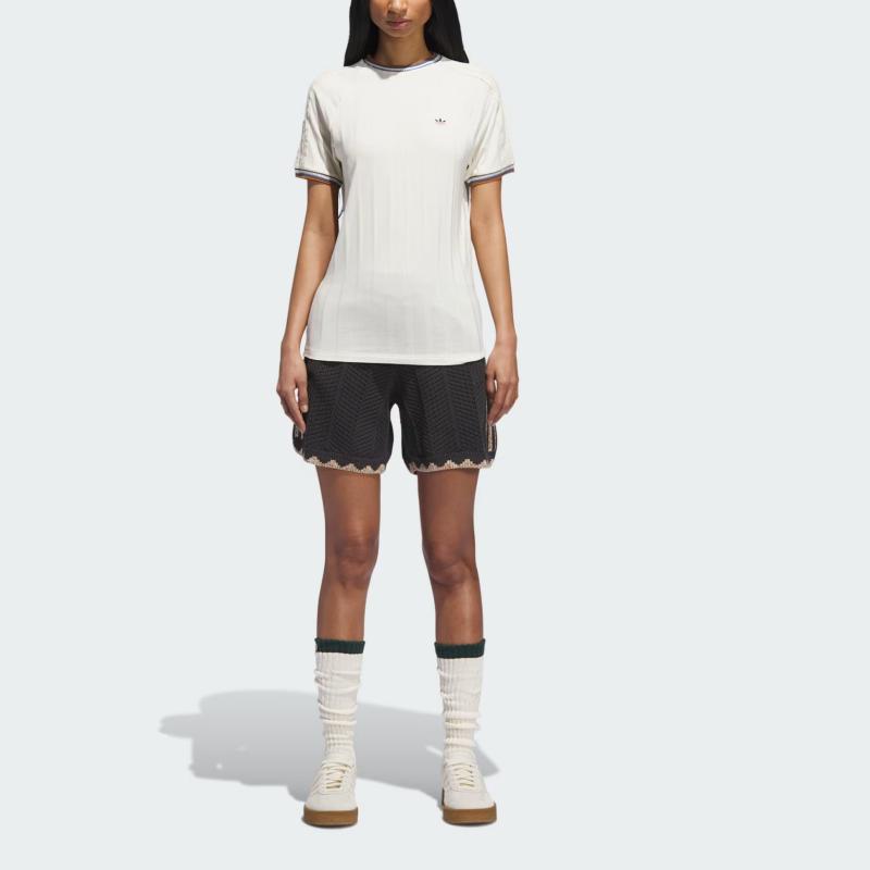 Adidas Originals X CLOT Kollaboration Mode Schlicht Vielseitig Lässig Kurzarm T-Shirt Unisex Oberteile Weiß JN7723