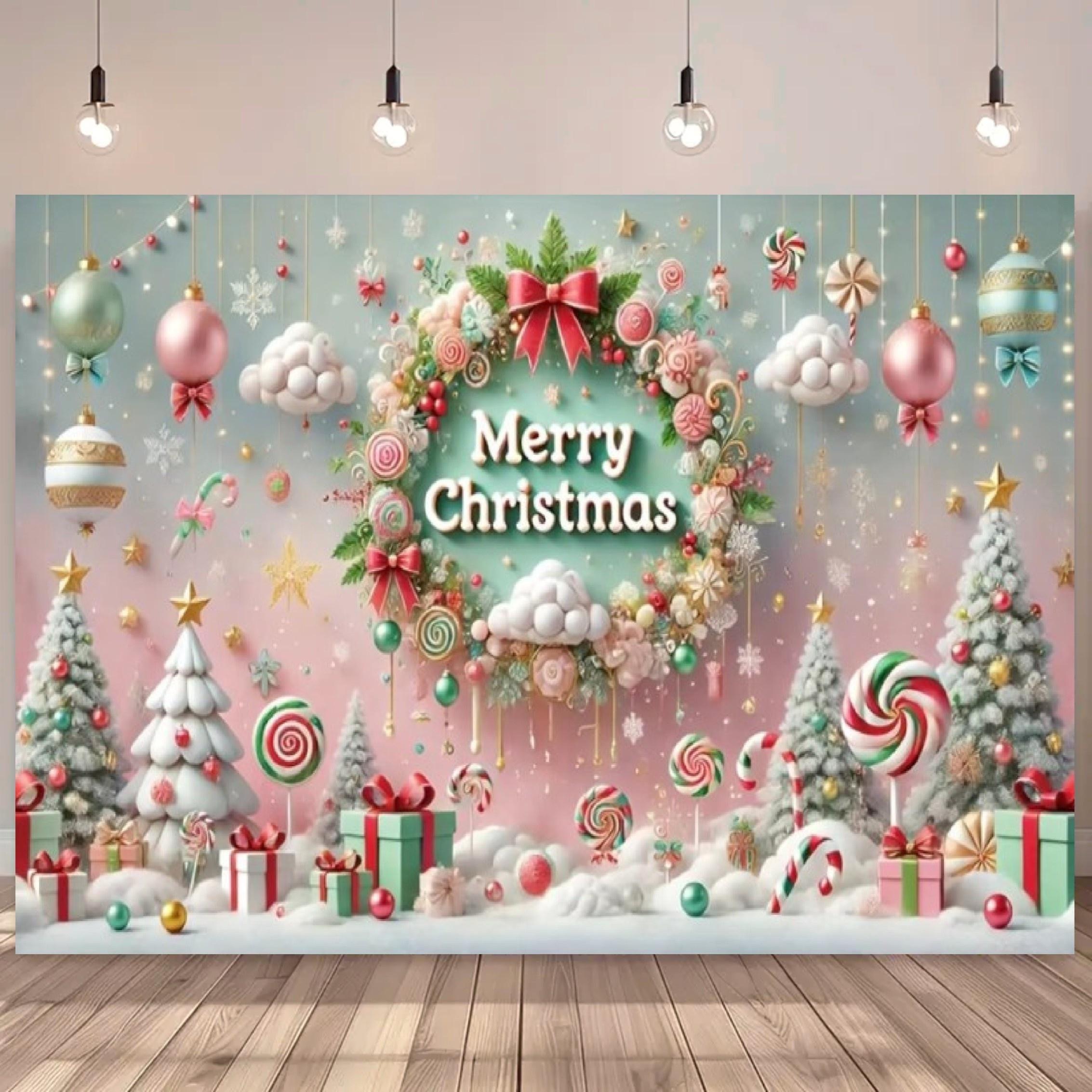 

С Рождеством Христовым Коробки для подарков Задник Рождественское украшение Фон Зимний задник Украшения Для фотостудии Фотобудка Рождественская вечеринка W230*L150cm