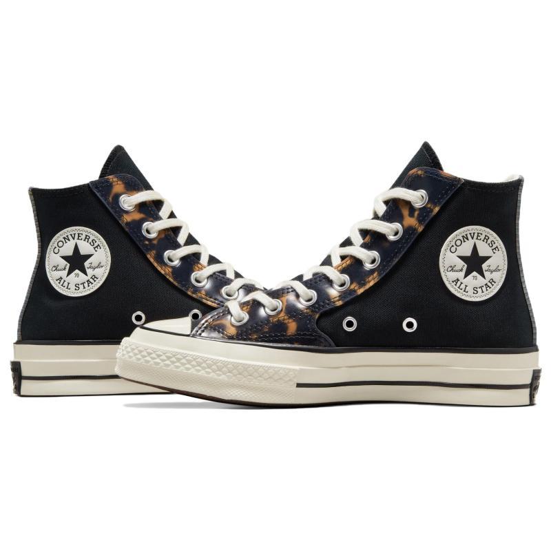 Converse Chuck 70 Tortoise Comfortable Casual High Top Espadrilles Unisex Black