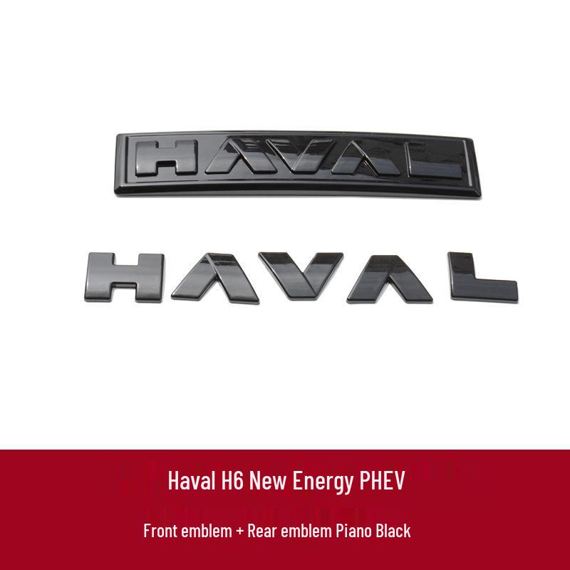 Haval 2. Gen Big Dog PHEV H6 Kohlefaser-Emblemabdeckungen (Vorne hinten)