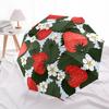 1pc Strawberry Pattern Automatic Open/Close Umbrella - Compact Travel Umbrella, Gift for Birthday, Holiday Yy260106078