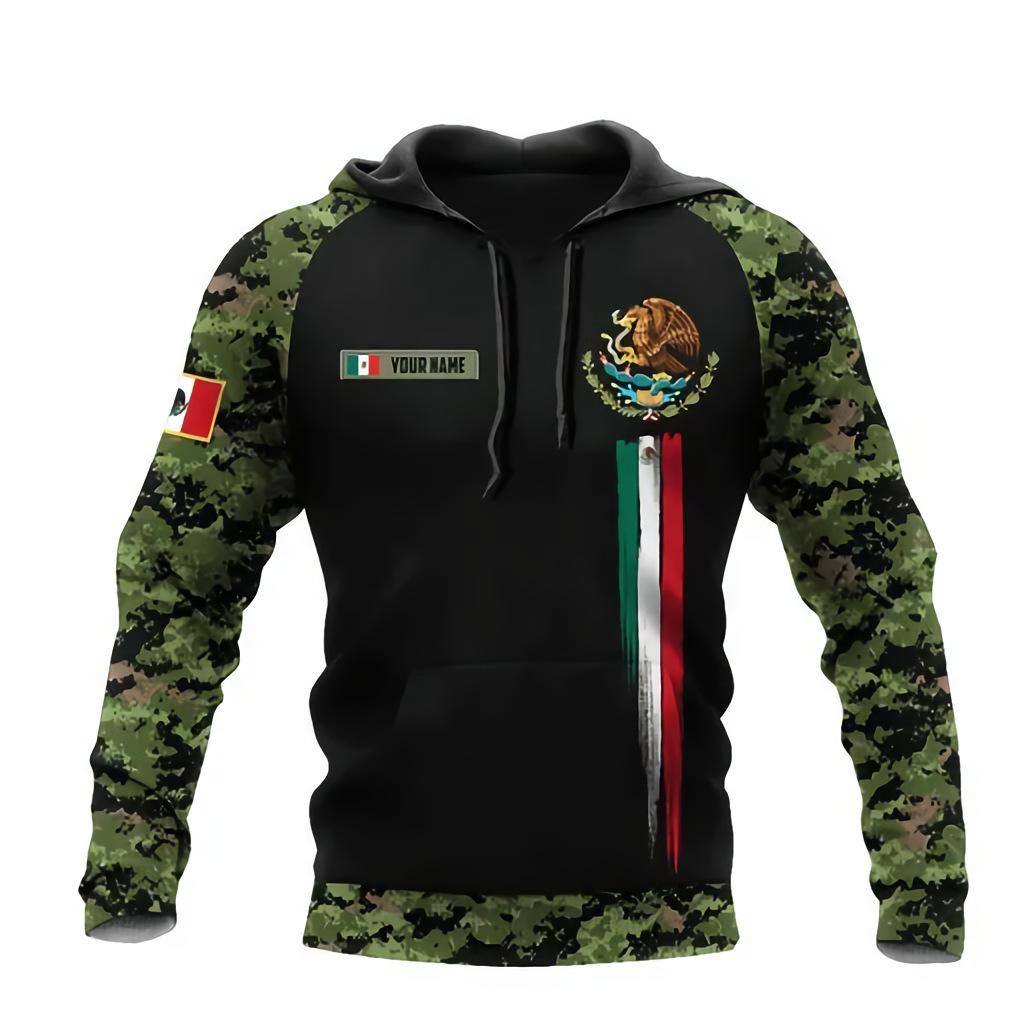 2026 European and American New Men's Sweater Mexican logo3D Digital Printing Hooded Sweater Is Sent On Behalf of Others.