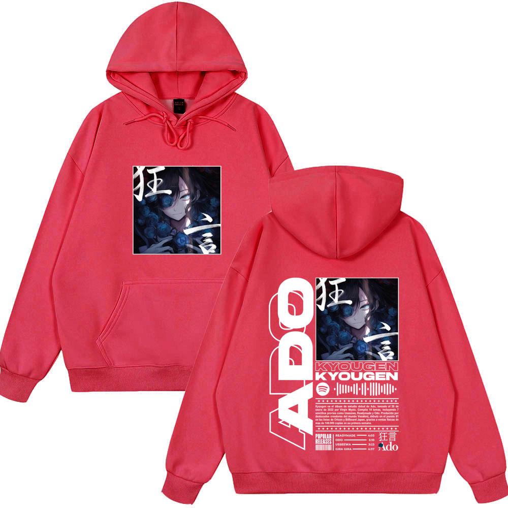 Ado World Tour 2025 Hibana Kyougen Wear Men Women Clothing Fashion Cotton Casual Hoody Oversized High Quality Tops Casual Hoodie