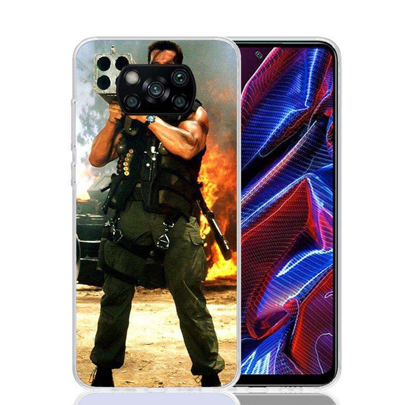 Arnold Schwarzenegger Terminator Phone Case For Xiaomi Poco X7 X6 X5 Pro F7 Ultra Redmi 15C 15 13 13C 12 12C 10 10A 10C 9 9A 9C